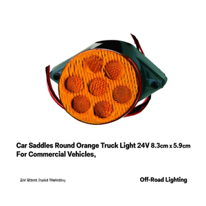 Car Saddles Round Orange Truck Light 24V 8.3cm x 5.9cm For Commercial Vehicles - Product Image 3