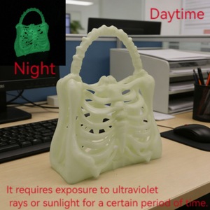 Sac à bandoulière/sac fourre-tout imprimé en 3D en forme d'os de squelette SDM16 avec poignée crâne pour Halloween, idéal pour les fêtes costumées et l'usage quotidien - Product Image 6