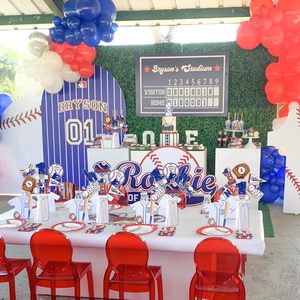 Decorazioni per il Primo Compleanno a Tema Baseball, Topper per Tavolo 'Rookie of the Year' per Feste di Compleanno dei Ragazzi - Product Image 6