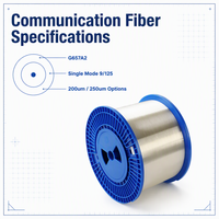 Fibre optique nue G657A2 monomode FTTH, fibre à noyau souple insensible à la flexion