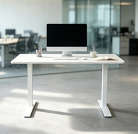 Bureau électrique sur pied avec logo personnalisé certifié PSE RCM, double moteur, hauteur réglable, cadre de bureau robuste
