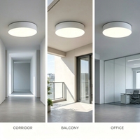 Plafonnier LED rond encastré en plastique moderne OEM ODM, IP65 AC, montage en surface, décoration intérieure