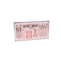 Ensemble de 17 pinceaux de maquillage Glitz and Glam avec strass, style professionnel, vente en gros, pinceaux de maquillage de luxe avec boîte cadeau