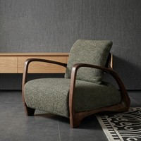 Nouvelle chaise décontractée en noyer noir de style chinois, avec accoudoirs, esthétique Dynastie Ming et Dynastie Song, pour mobilier de maison