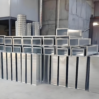 Conduit de ventilation rectangulaire en acier inoxydable sur mesure avec bride, prix usine, ASTM 304 316L, pour applications structurelles
