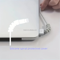 Protection de câble en spirale en caoutchouc pour câble de charge iPhone, protecteurs de câbles pour téléphones mobiles, vente en gros