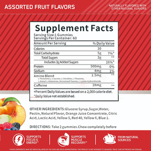 प्री वर्कआउट/पोस्ट वर्कआउट के लिए अमीनो एसिड के साथ एमिनो एसिड के साथ अपने कारखाने का सबसे अच्छा पोषण अमीनो ऊर्जा गुमैies फोकस और मांसपेशियों की वसूली का समर्थन करता है - Product Image 5