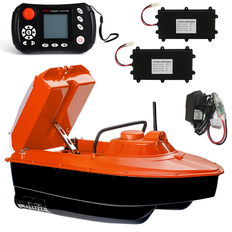 Orange JABO 2CG 7.4V 10A + 10A GPS retour automatique bateau de pêche avec Sonar 16 nids détecteur de poisson