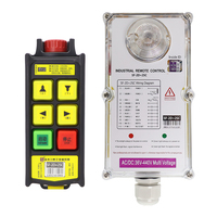 Control Remoto Industrial para Grúa de 4 Botones (2 de Doble Velocidad + 2 de Velocidad Única), IP67 Impermeable, Voltaje Amplio Instantáneo