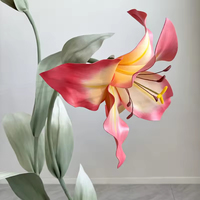 Meilleure vente de fleurs de lys géantes faites à la main artificielles Eva fleur de lys en mousse pour vitrine affichage mariage scène route mise en page fleurs