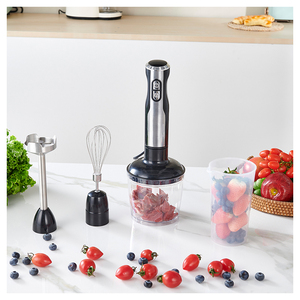 Set <span class=keywords><strong>Blender</strong></span> Tangan Multifungsi Dua Kecepatan, Pengocok Telur, Pembuat Busa Susu, dari Stainless Steel - Product Image 3