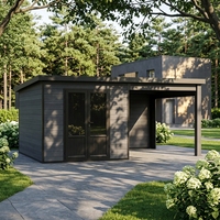 Casetas de Jardín Móviles de Madera y WPC con Protección UV Serie D, Modernas, Ecológicas y Resistentes, para Exteriores
