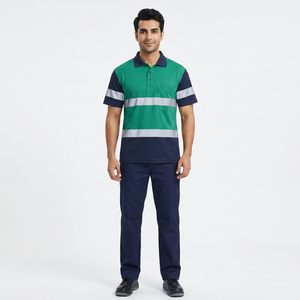 Ventes en gros de polos de travail personnalisés, vêtements de sécurité réfléchissants, ruban de couture, polo de sécurité haute visibilité - Product Image 1