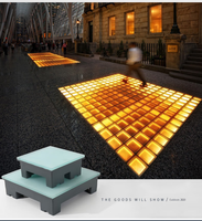 Dalles de sol lumineuses 3D Star Dancing, éclairage LED à absorption magnétique effet miroir abysse pour bars et soirées