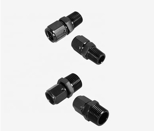 AN4 AN6 AN8 1/4 NPT 1/2 1/8 3/8 NPT Adaptor Putar Pas Aluminium - Product Image 1