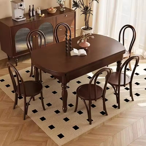 <span class=keywords><strong>Table</strong></span> à manger ronde extensible vintage en <span class=keywords><strong>bois</strong></span> massif finition noire avec <span class=keywords><strong>pieds</strong></span> tournés, <span class=keywords><strong>table</strong></span> <span class=keywords><strong>de</strong></span> cuisine pour 6 à 8 personnes, <span class=keywords><strong>table</strong></span> à manger <span class=keywords><strong>pas</strong></span> chère - Product Image 5
