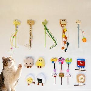 Jouet interactif en peluche pour chat avec clochette et cordon, baguette de <span class=keywords><strong>chaton</strong></span> amusante pour le jeu et l'exercice - Product Image 2