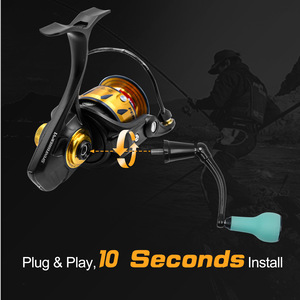 Empuñadura para carrete de pesca de 66 mm con mango azul de TPE de 27 mm para Slammer Spinfisher 2500 4500 - Product Image 4