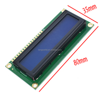 Modul Layar LCD 1602A 5V dengan Lampu Latar Layar Biru Kuning-Hijau Antarmuka Serial IIC I2C