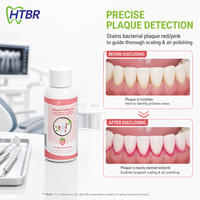 Agent révélateur de plaque dentaire saveur fraise, qualité alimentaire, sans dilution, formule pratique à baver, solution révélatrice de plaque