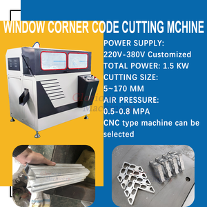 Machine à découper les profilés d'angle en aluminium, <span class=keywords><strong>PVC</strong></span>, UPVC pour la fabrication de fenêtres – Composants essentiels : Moteur, PLC, Construction - Product Image 5