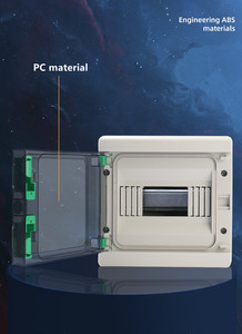 Boîtier de distribution électrique étanche CE IP66 pour intérieur, 63A, 4-72 voies, en plastique, à raccordement rapide - Product Image 4