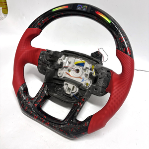 Volant personnalisé en fibre de carbone avec cuir perforé <span class=keywords><strong>rouge</strong></span> pour les modèles Range Rover Sport Velar <span class=keywords><strong>Evoque</strong></span> - Product Image 2