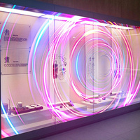 Écran LED transparent P3.91 pour publicité intérieure, film LED transparent pour fenêtre, panneau d'affichage