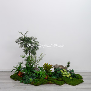 Décoration de vitrine d'entrée, paysage de plantes artificielles, plantes faites à la main, décoration de camping, café, restaurant, hôtels - Product Image 6