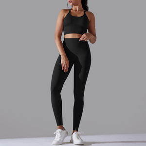 Leggings de Yoga 2 pièces sans couture de haute qualité femmes vêtements actifs vêtements de Fitness et de Yoga soutien-gorge de sport ensembles de Fitness de gymnastique - Product Image 2