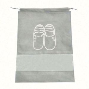 Sac de rangement pour chaussures en non-tissé transparent personnalisé avec cordon de serrage, sac anti-poussière tendance pour voyage - Product Image 6