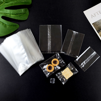 Sac en plastique transparent personnalisé à impression personnalisée, ouverture plate, pochette transparente pour gâteaux, bonbons, sucettes glacées, emballage alimentaire