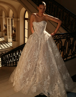 S2466Y Nouvelle Arrivée 2026 Robe de Mariée Principale Style Princesse Luxueuse, Rétro Français, Sans Bretelles, en Dentelle, avec Traîne Imposante et Effet Amincissant