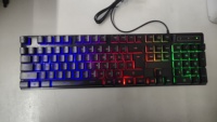 Keyboard Gaming Ultra Tipis Berkualitas Tinggi 2023, Membran Makro, Kabel USB, Tahan Air, LED Backlit untuk PC Gamer