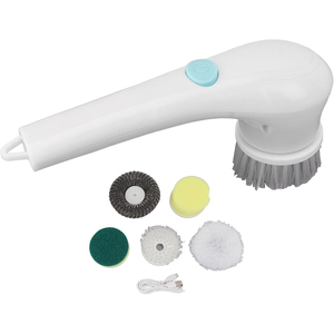 Cepillo Mágico 5 en 1 Eléctrico con Carga USB y 5 Cabezales de Nylon Ecológicos para Uso en el Hogar y Baño - Product Image 1