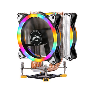 Qiuzaim 120mm Máy tính để bàn PC Quạt làm mát 6 nhiệt ống đồng CPU mát chiếu sáng 2 người hâm mộ yên tĩnh 12V tương thích cho <span class=keywords><strong>Intel</strong></span> 1200 3pin - Product Image 5