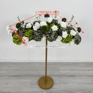 DKB Factory - Arreglo de Flores Artificiales al por Mayor, Colores Personalizados, Tela de Seda, Diseño Moderno de Rosas, Camino de Mesa Floral - Product Image 2