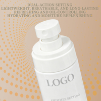 Brume Fixatrice Scintillante Hydratante et Rafraîchissante Longue Durée Fini Mat Produit Maquillage et Soin OEM/ODM pour Tous Types de Peau