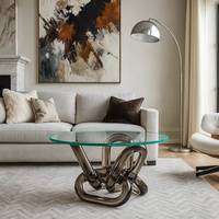 JingYue Maßgefertigter Transparenter Luxus-Acryl Beistelltisch mit Traditionellem Design, Umweltfreundlich, Handgefertigte Möbel für Gewerbeflächen