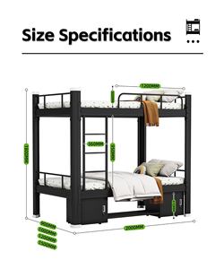 Fournisseur de lits superposés en acier à deux niveaux avec des solutions personnalisées basées sur des projets - Product Image 3