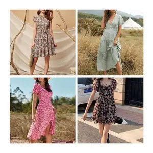 Clean Second-hand Brand New Swimwear Beach Clothing Women's Mixed Clothing Children's Adult Stock Clothing, Sweaters T-shi