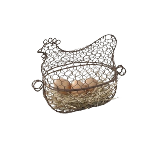 Panier à oeufs en fil métallique avec poignées Vente en gros Meilleure vente Collection d'œufs Panier de rangement haut de gamme style vintage campagnard - Product Image 5