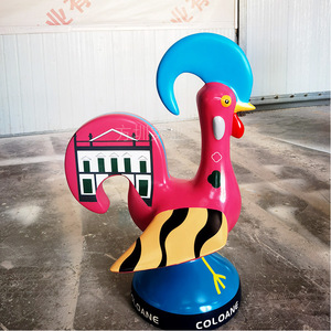 Escultura de Gallo de Resina Coloane, Figura Artística Contemporánea para Montar en el Suelo, Diseño Animal - Product Image 4