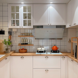 Nuovo Design Personalizzato Ecologico Resistente all'Acqua Modulare Minimalista Moderno Mobile da Cucina con Costruzione in Pannelli di Melamina - Product Image 3
