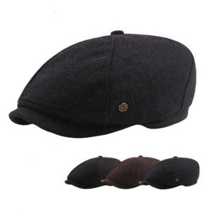 Gorra Newsboy de Lana Tweed Británica para Hombre, Otoño-Invierno, de 6 o 8 Paneles, Cosida, para Deportes, Pesca, Viajes y Uso Casual - Product Image 1