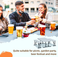 Table de bière pliante portable de haute qualité de moule de soufflage en gros pour la partie extérieure d'intérieur