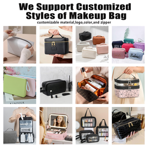 Custom logo Pvc Pu clear Waterproof Zipper Travel Transparent Tote Makeup Cosmetic Wash <strong>Toiletry</strong> Pouch <strong>Bag</strong> for <strong>Men</strong> Women - Product Image 2
