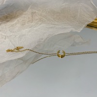 Bracelet porte-bonheur Bowei en acier titane plaqué or 18 carats, design de niche, cadeau de remise de diplôme pour femme
