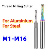 Filetage M1.6-M16 CNC Machine-outil 3 dents carbure fraises en bout coloré en aluminium acier fraise ODM/OEM pour aluminium acier
