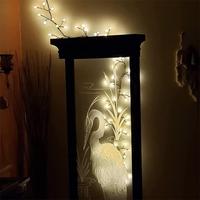 Guirlande de bouleau à la mode pour décoration de noël et de vacances, 6/8 pieds, 48/72/144 LED